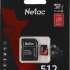 Карта памяти microSDXC UHS-I U3 NETAC P500 Extreme Pro 512 ГБ, 100 МБ/с, Class 10, NT02P500PRO-512G-R,  1 шт., переходник SD