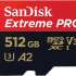 Карта памяти microSDXC UHS-I U3 Sandisk Extreme Pro 512 ГБ, 200 МБ/с, Class 10, SDSQXCD-512G-GN6MA,  1 шт., переходник SD