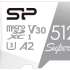 Карта памяти microSDXC UHS-I U3 Silicon Power Superior 512 ГБ, 100 МБ/с, Class 10, SP512GBSTXDA2V20SP,  1 шт., переходник SD