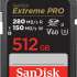 Карта памяти SDXC UHS-III Sandisk Extreme Pro 512 ГБ, 280 МБ/с, Class 10, SDSDXEP-512G-GN4IN,  1 шт.