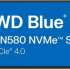 SSD накопитель WD Blue SN580 WDS500G3B0E 500ГБ, M.2 2280, PCIe 4.0 x4,  NVMe,  M.2