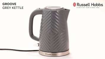 Groove Kettle Grey - 26382-70 | Russell Hobbs