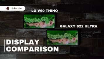 Samsung Galaxy S22 Ultra vs LG V60 ● Display Comparison