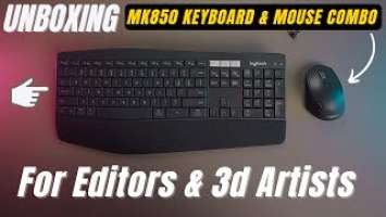 Logitech MK850 Performance Wireless Keyboard and Triathlon M 720 Mouse Combo | UNBOXING | Hindi