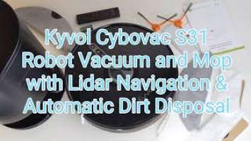 Cybovac S31 Robot Vacuum - Smart LIDAR Robot Vacuum With Self-Emptying Dustbin