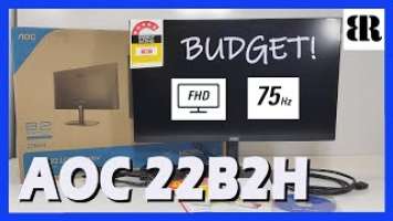 AOC 22zzB2H LCD Monitor | Budget 75 Hz Monitor !! Unboxing + Screen Test