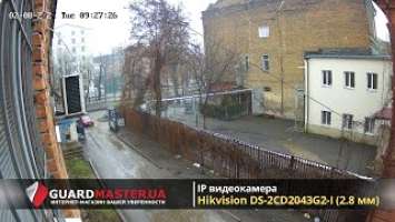 Как снимает IP видеокамера Hikvision DS-2CD2043G2-I (2.8 мм)