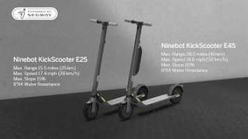 Ninebot KickScooter E25 & KickScooter E45 by Segway