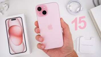 Apple iPhone 15 Unboxing, Hands-On & First Impressions! (Pink)