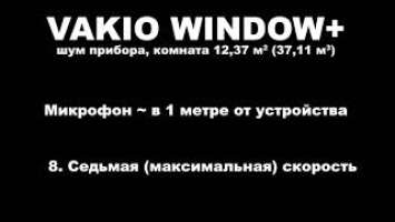 Рекуператор Vakio Window Plus - как шумит в небольшой комнате