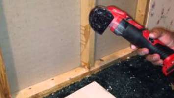 Cordless Milwaukee Multi-Tool Cutting Metal (Cutting Nails & Staples)