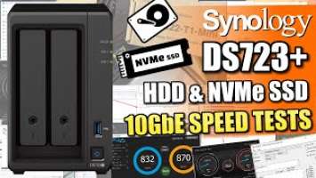 Synology DS723+ NAS 10GbE Tests with HDDs and NVMe SSDs