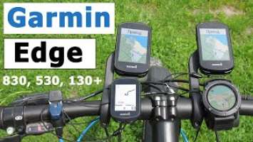 Обзор  серии велокомпьютеров Garmin Edge 830 530 130 Plus