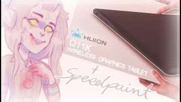 HUION Inspiroy Q11K wireless graphics tablet 【REVIEW & SPEEDPAINT】