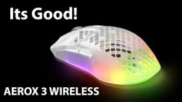 SteelSeries Aerox 3 Ghost WIRELESS 2022 - Best Lightweight Wireless Gaming Mouse From SteelSeries?