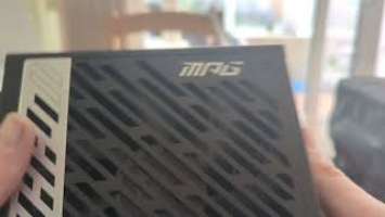 MSI MPG A1000G PCIE5 Power Supply unboxing and look at 1000w atx3.0 rtx 4080 4090 connector