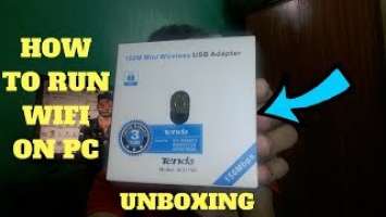 How To Run Wifi on PC | UNBOXING Tenda W311MI Wireless USB