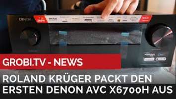 Roland Krüger von SoundUnited packt den ersten DENON AVC X6700H aus #Denon #DenonAVCX6700H