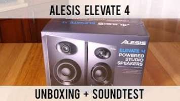 ALESIS ELEVATE 4 MONITOR SPEAKERS UNBOXING + SOUND TEST