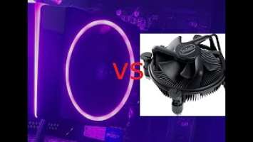 intel stock cooler vs Aerocool Cylon 4 (gaming test)