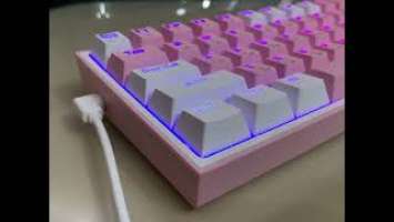 Redragon K617 FIZZ 60% Wired RGBGaming Keyboard, White and Pink Unboxing