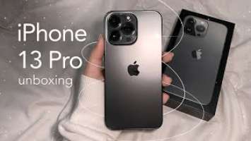 ☁️iPhone 13 Pro Graphite aesthetic unboxing + accessories