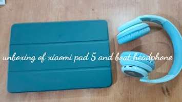 unboxing of xioami pad 5 and Boat headphone ||Hey Geeth||