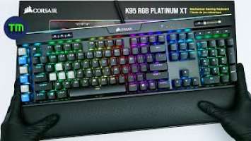 [4K ASMR] Unboxing Corsair K95 RGB Platinum XT Cherry Brown Switches 커세어 플레티늄 체리 갈축