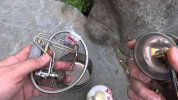 The Kovea Spider (KB-1109) Remote Canister Stove vs. MSR Windpro II