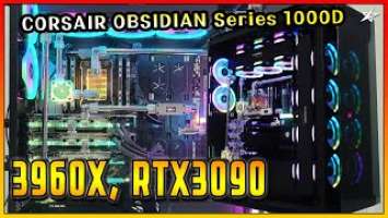 $26,500 CORSAIR OBSIDIAN 1000D / AMD 3960X, RTX 3090  Custom Water Cooled PC