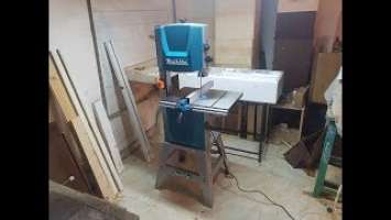 Makita Bandsaw LB1200F cutting of thick wood Bandsäge