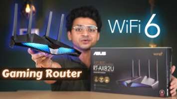 Asus RGB WiFi 6 Gaming Router RT-AX82U This Looks Like An Alien Spacecraft !!