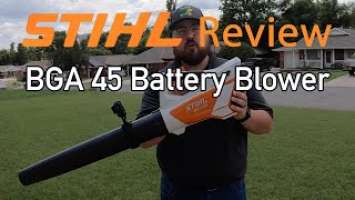 Stihl BGA 45 Battery Powered Blower Review and Demo