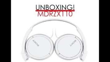 Sony MDR-ZX110 headphones unboxing.