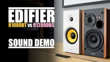 Edifier R1280DBs  vs  Edifier R1080BT  ||  Sound Comparison