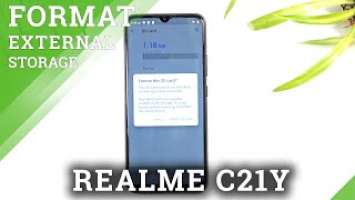 How to Format SD Card in REALME C21Y  - Wipe All Data