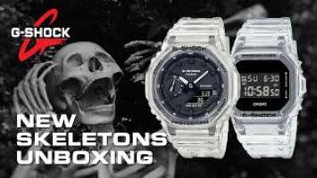 Casio G-Shock Transparent Skeleton Series - Unboxing of Casioak GA2100SKE-7A and DW5600SKE-7