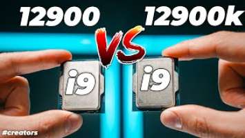 Intel i9 12900 VS 12900k - Is the 'K' really WORTH IT for CREATORS??