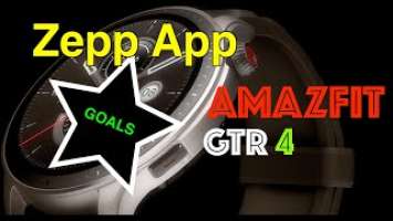 Amazfit GTR 4  - Zepp App - Setting Personal Goals