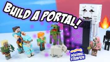 Minecraft Build a Portal Action Figures & Fireball Ghast Review