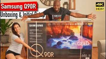 Samsung Q90R (Q90) 4K HDR QLED TV Unboxing & Initial Setup + DEMO [4K HDR]