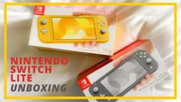 Nintendo Switch Lite (Yellow) Unboxing - ASMR with/without music