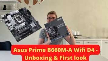 Asus Prime B660M-A Wifi D4 - Unboxing & First look