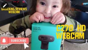 C270 HD Webcam Logitech Unboxing/Review