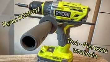 Wkrętarka Ryobi R18PD7 pierwsze wrażenia, test, porównanie z R18PD3