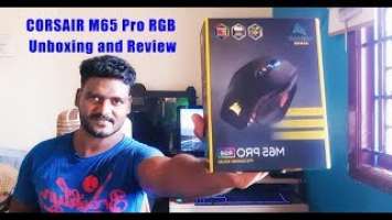 CORSAIR M65 Pro RGB FPS Gaming Mouse 12,000 DPI Optical Sensor Unboxing and Review