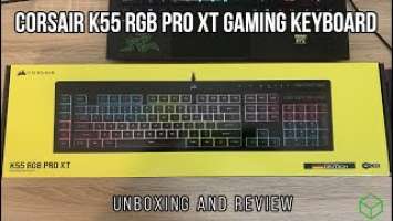 CORSAIR K55 RGB Pro XT Gaming Keyboard Unboxing and Review