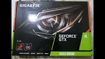 Graphics Card GIGABYTE GEFORCE GTX 1600 SUPER OC - (GV-N166SOC-6GD) Unboxing review 2020