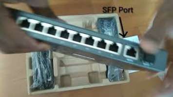 TP-Link TL-SG1210P 10-port Gigabit Desktop POE Switch with 8 port poe+ & 1 Gigabit SFP port unboxing