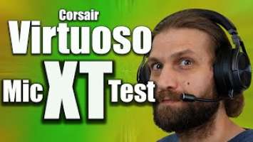 Corsair Virtuoso RGB Wireless XT High Fidelity Gaming Headset mic test and review